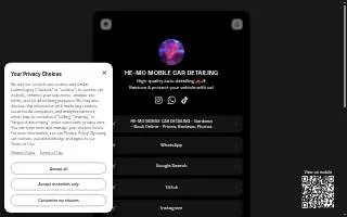He-MO Mobile Car Detailing website