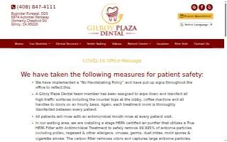 Gilroy Plaza Dental website