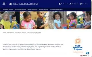 GUSD Preschool website