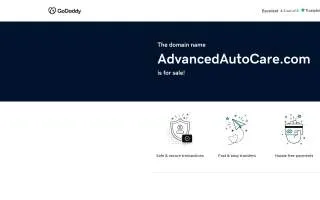 Advanced Auto Care of Glendale website