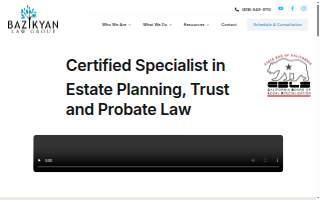 Bazikyan Law Group, A professional law corporation website