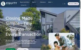 Equity Title Company of Glendale website