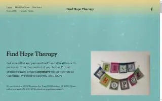 Find Hope Therapy website