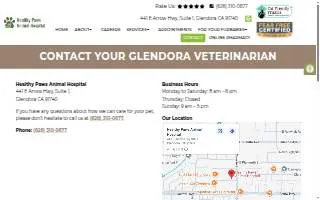 Healthy Paws Animal Hospital of Glendora website