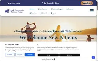Swink Chiropractic Wellness website