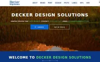 Decker Design Solutions website