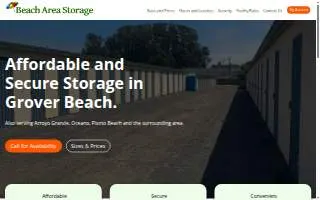 Beach Area Storage website