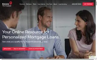 Encore Mortgage of Hacienda Heights website