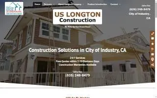 US Longton Construction of Hacienda Heights website