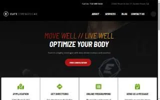 Elite Strength Lab website