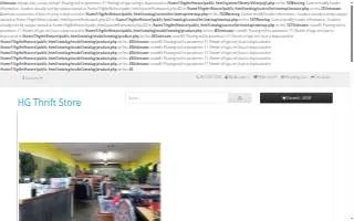 HG Thrift Store website