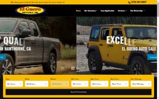 El Guero Auto Sale, Inc. website