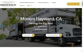 Commander Moving of Hayward website