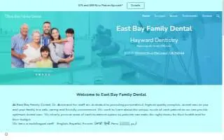 East Bay Family Dental website
