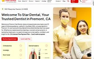 Fremont Star Dental website