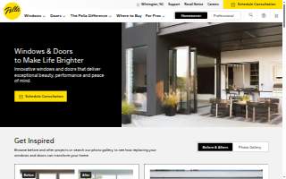 Pella Windows and Doors Showroom of Hayward website