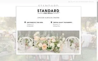 Standard Event Rentals of Hayward website