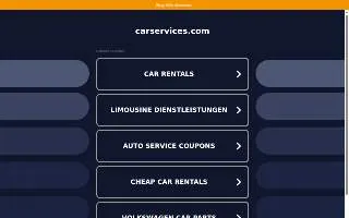 CAR Services website