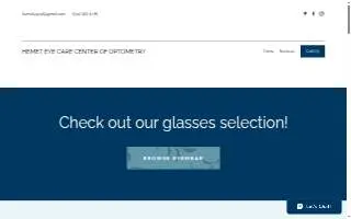 Hemet Eye Care Center of Optometry website