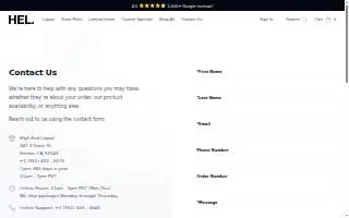 High End Liquor website