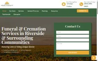 Inland Memorial Funeral Care INC of Hemet website