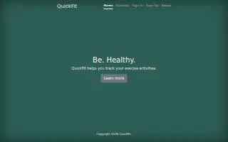 Quickfit website