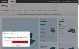 Staples Print & Marketing Services of Hercules website
