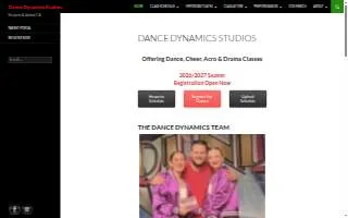 Dance Dynamics Studios website