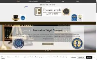 Ewaniszyk Law Firm of Hesperia website