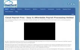 Cloud Payroll Pros website
