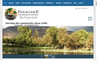 Highland Area Chamber of Commerce website