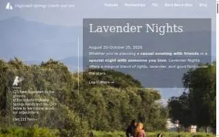 Highland Springs Ranch & Inn website