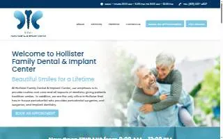 Hollister Family Dental & Implant Center website