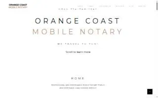 Orange Coast Mobile Notary website