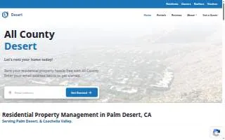 All County Desert Property Management website