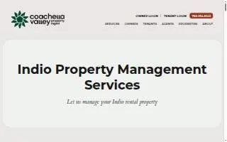 Coachella Valley Property Management of Indio website