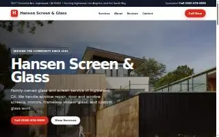 Hansen Screen & Glass website