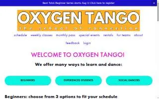 Oxygen Tango website