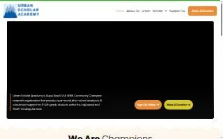 Urban Scholar Academy website