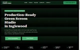 Victory Green Screen Studio website