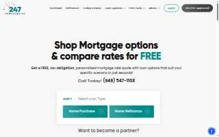 247 Home Lending website