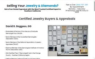 Certified Jewelry Buyers & Appraisals While-U-Watch website