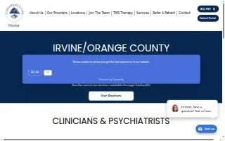 Comprehensive Psychiatric Services of Irvine website