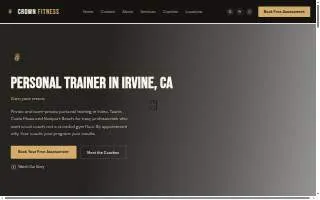 Crown Fitness of Irvine website