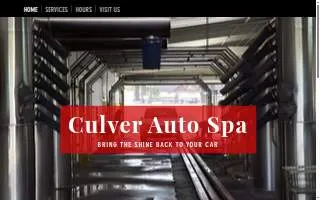 Culver Auto Spa website