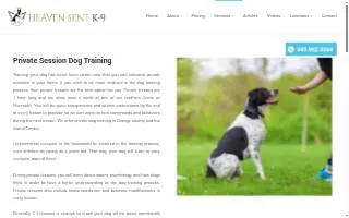 Heaven Sent K-9 Dog Training of Irvine website