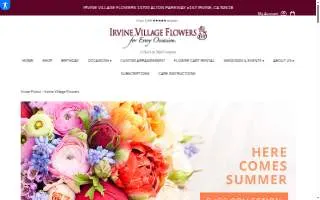 Irvine Village Flowers website