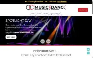 OC Music & Dance website