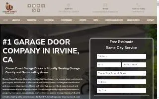 Ocean Coast Garage Doors of Irvine website