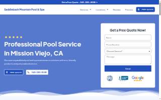 Saddleback Mountain pool and spa service of Irvine